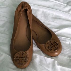 Tory Burch brown leather flats